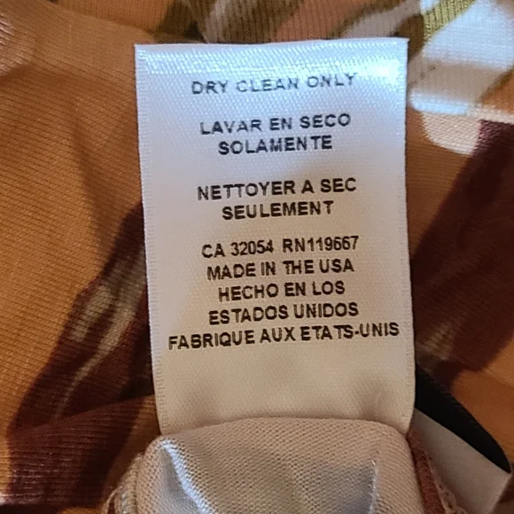 Rachel Pally Palm Print Orange & Brown Caftan Maternity Dress NWT XS - Picture 6 of 11